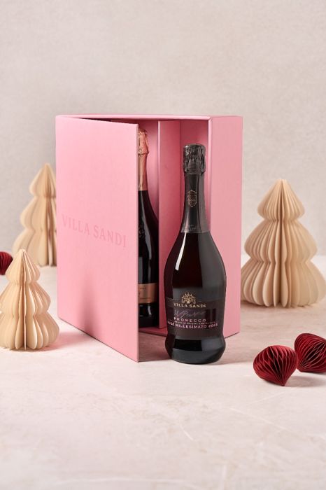 3 Sacchetti Regalo Natalizi Per Bottiglie Di Vino In Tessuto, Colori Oro, Argento E Oro Rosa Con Manici E Tag Nome